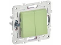 SKANDY Выключатель 2-клавишный перекрестный 10А SK-V06G мятный IEK