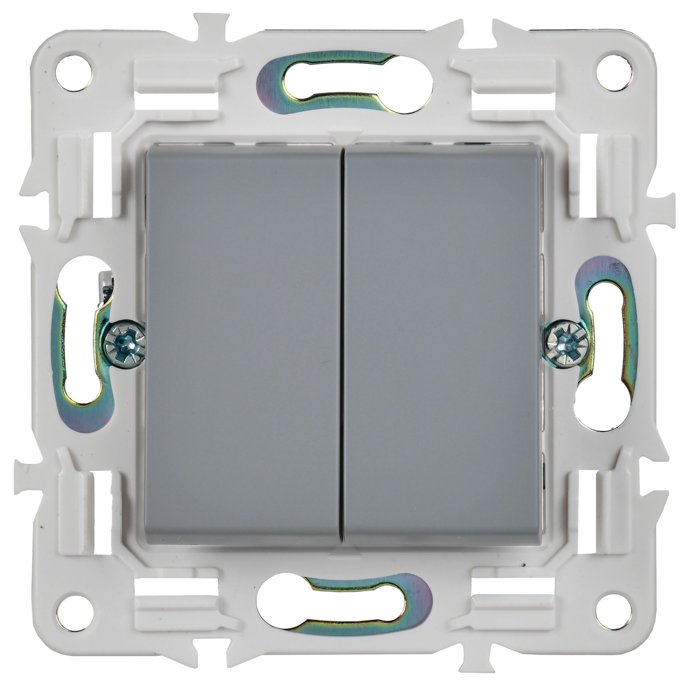 SKANDY Выключатель 2-клавишный перекрестный 10А SK-V06Gr серый IEK