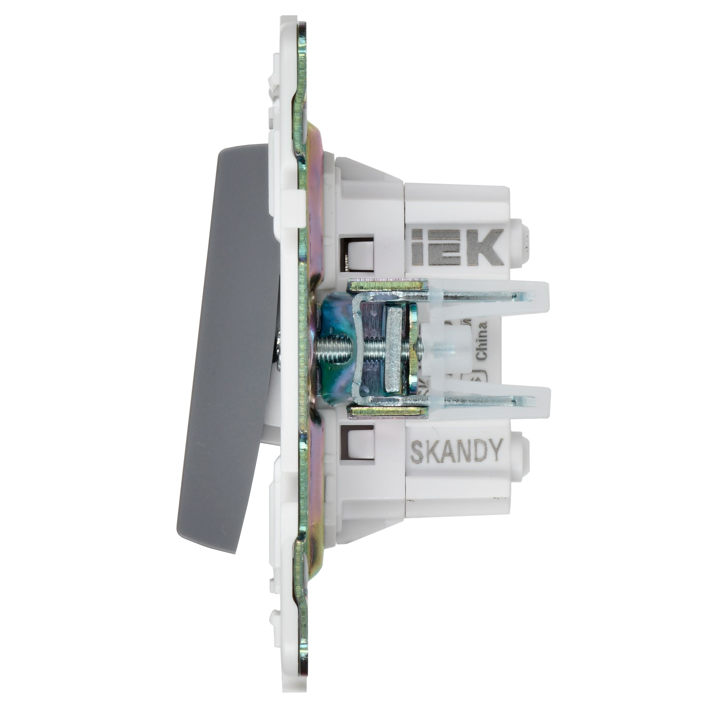 SKANDY Выключатель 2-клавишный перекрестный 10А SK-V06Gr серый IEK