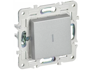 SKANDY Выключатель 1-клавишный с индикацией 10А SK-V07S серебряный IEK