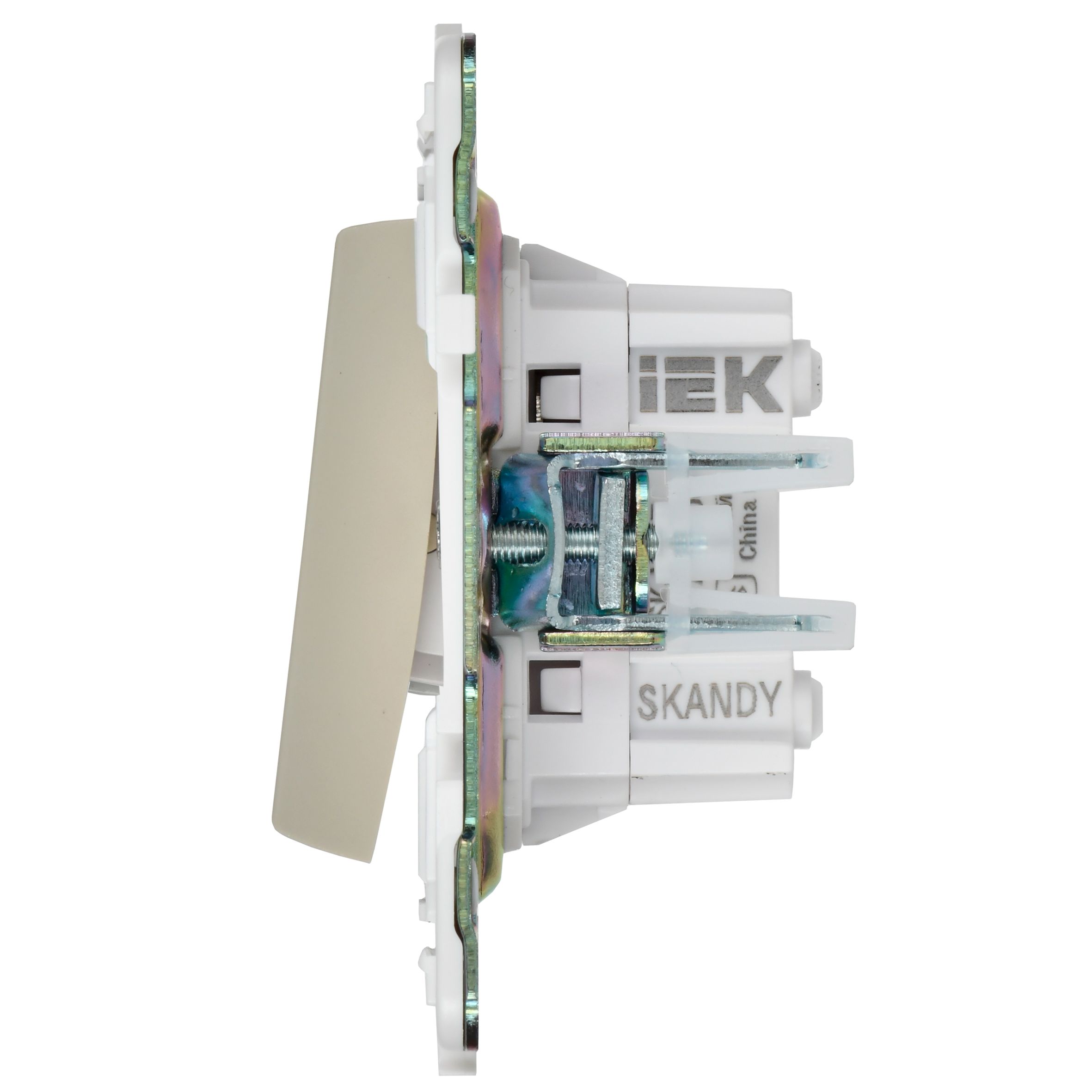 SKANDY Выключатель 2-клавишный перекрестный 10А SK-V06B бежевый IEK