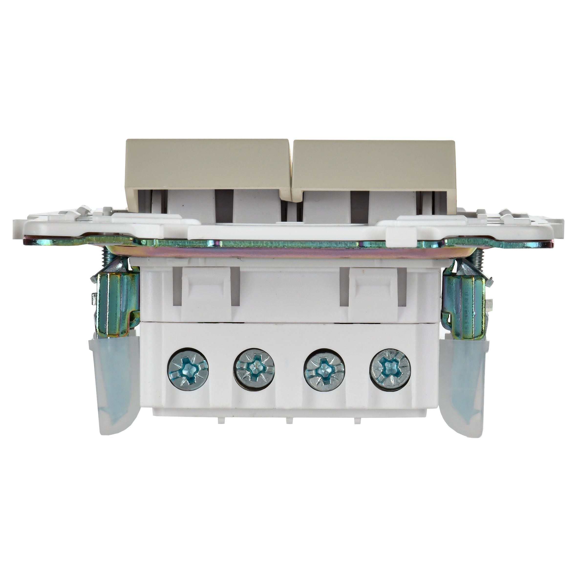 SKANDY Выключатель 2-клавишный перекрестный 10А SK-V06B бежевый IEK