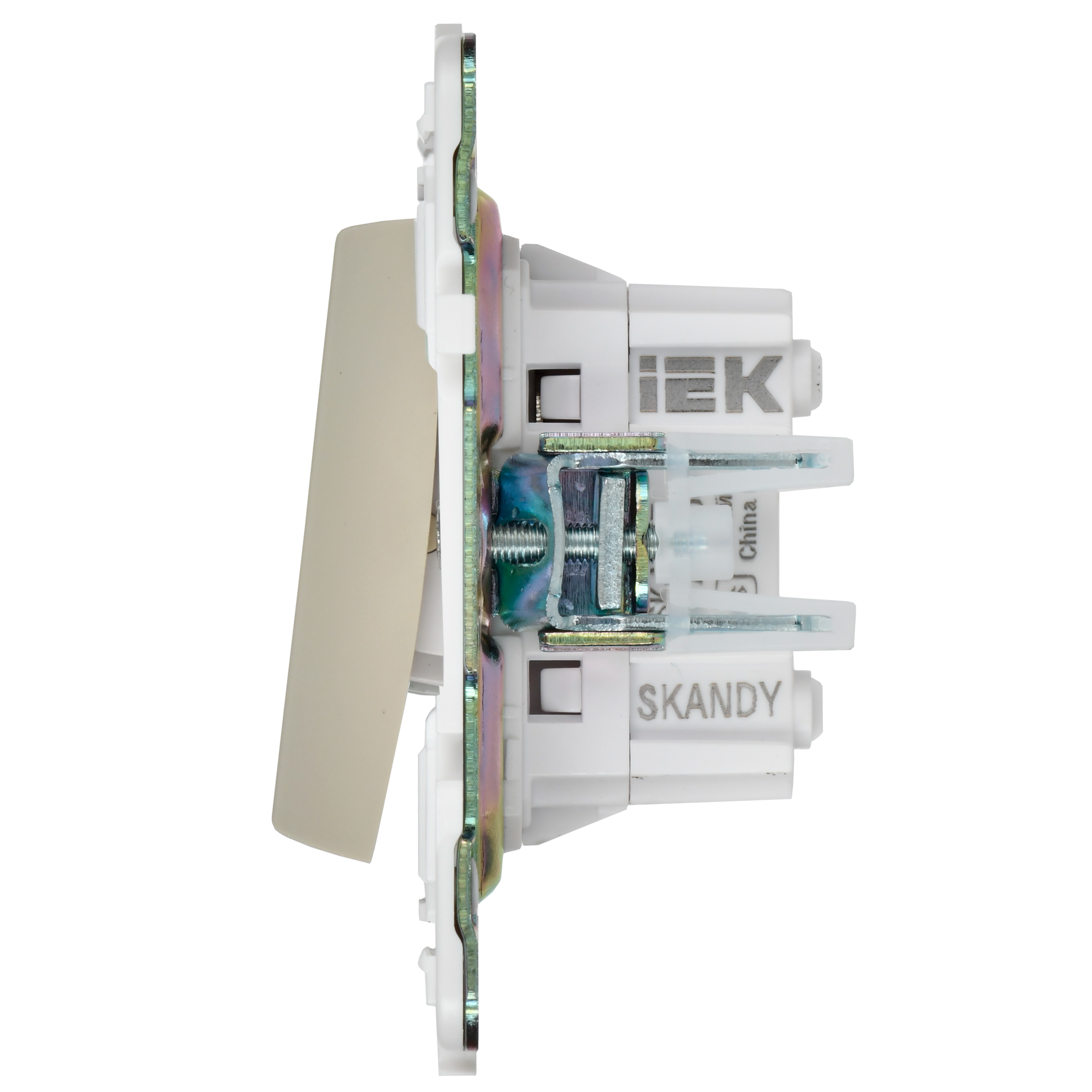 SKANDY Выключатель 2-клавишный перекрестный 10А SK-V06B бежевый IEK