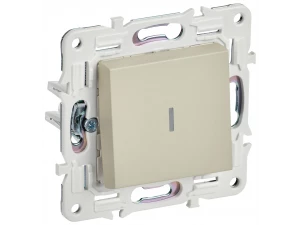 SKANDY Выключатель 1-клавишный с индикацией 10А SK-V07B бежевый IEK