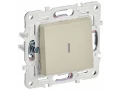 SKANDY Выключатель 1-клавишный с индикацией 10А SK-V07B бежевый IEK