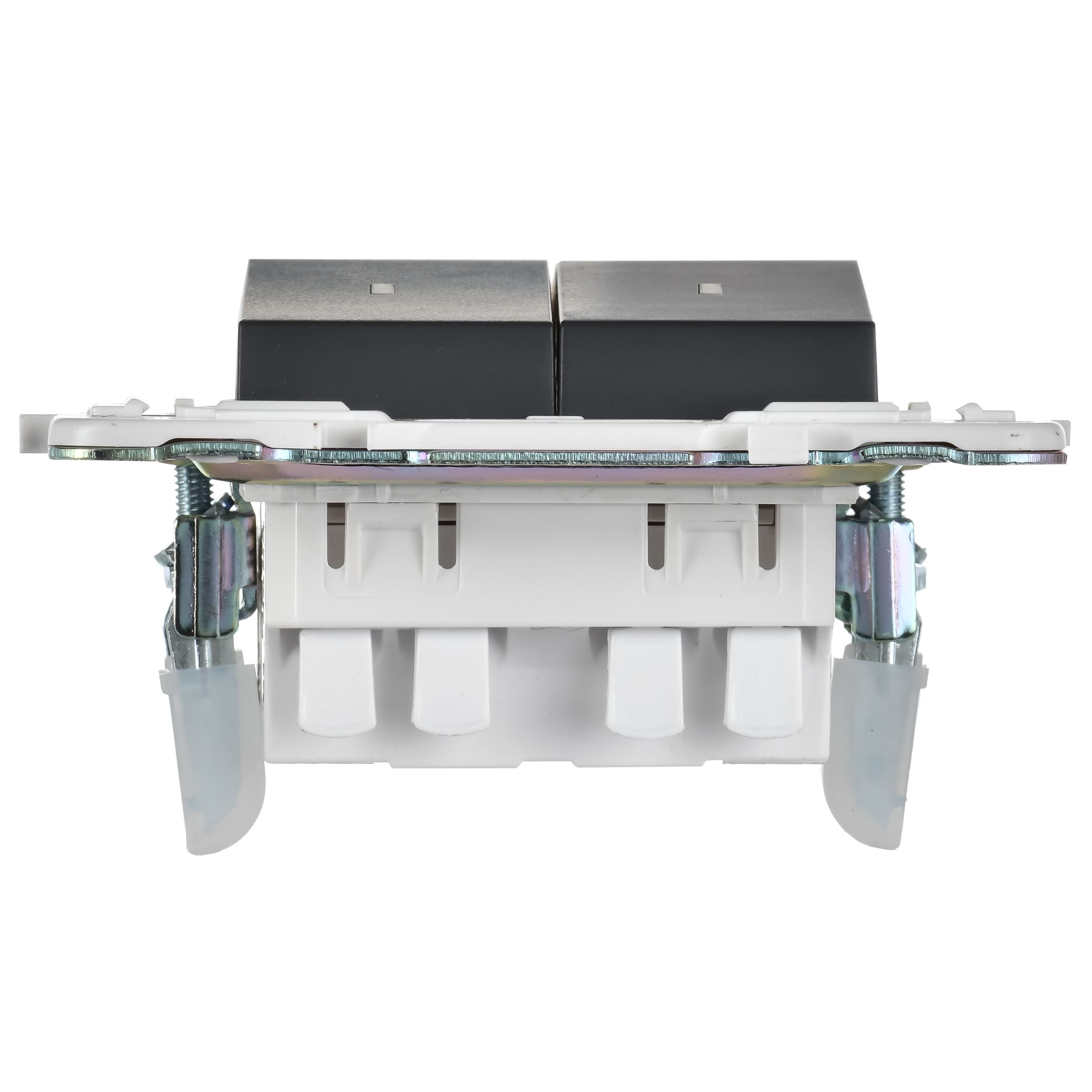 SKANDY Выключатель 2-клавишный проходной с индикацией 10А SK-V10T титан IEK