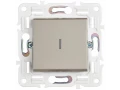 SKANDY Выключатель 1-клавишный проходной с индикацией 10А SK-V08Sh шампань IEK