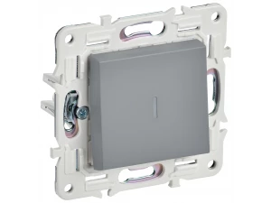 SKANDY Выключатель 1-клавишный с индикацией 10А SK-V07Gr серый IEK