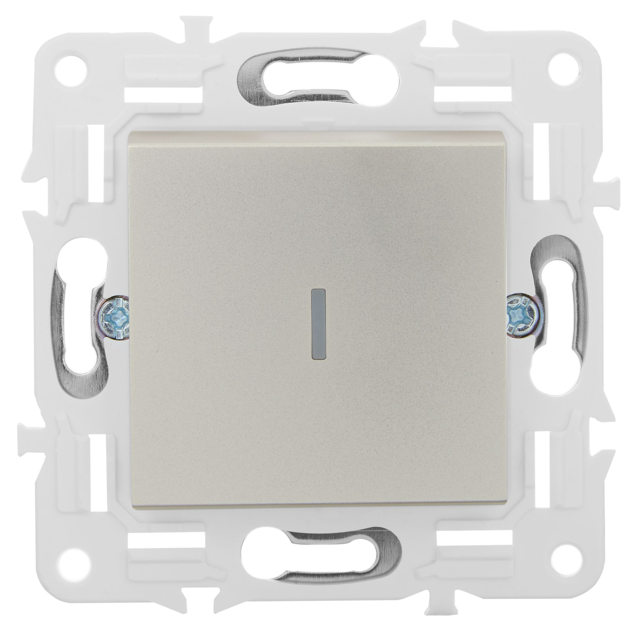 SKANDY Выключатель 1-клавишный с индикацией 10А SK-V07Sh шампань IEK