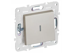 SKANDY Выключатель 1-клавишный с индикацией 10А SK-V07Sh шампань IEK