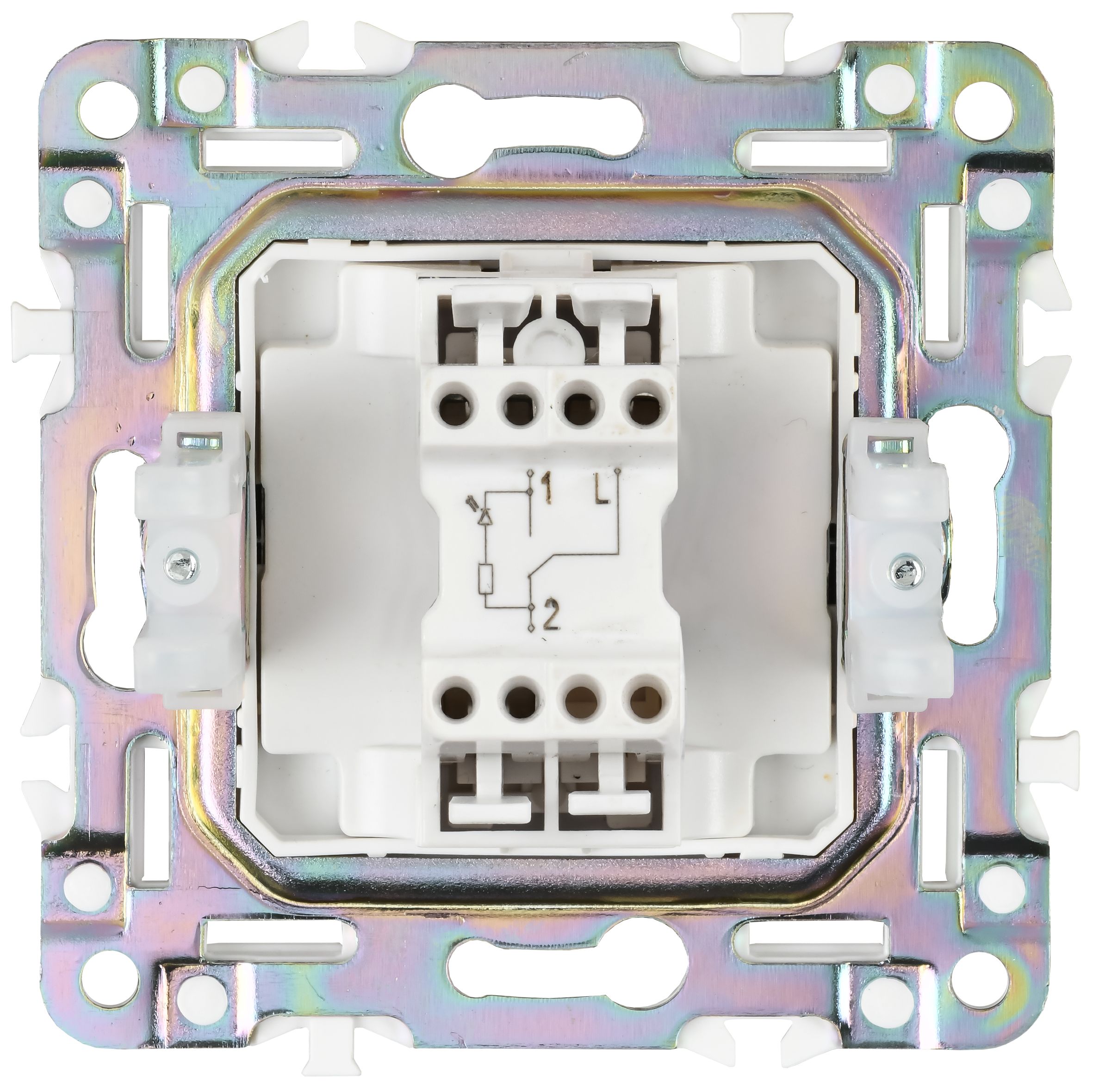 SKANDY Выключатель 1-клавишный проходной с индикацией 10А SK-V08Gr серый IEK