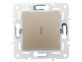 SKANDY Выключатель 1-клавишный проходной с индикацией 10А SK-V08Sa песочный IEK