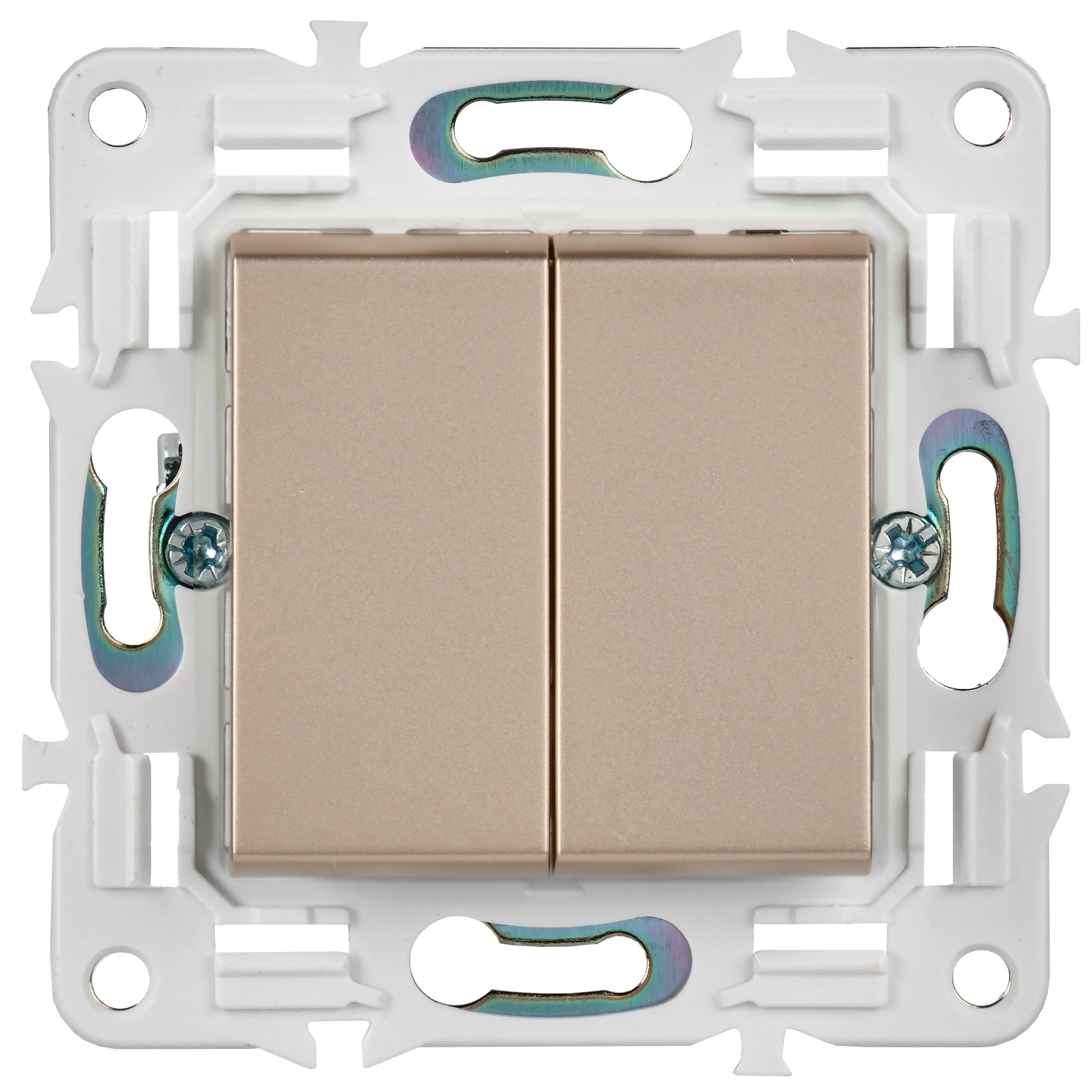 SKANDY Выключатель 2-клавишный перекрестный 10А SK-V06Sa песочный IEK