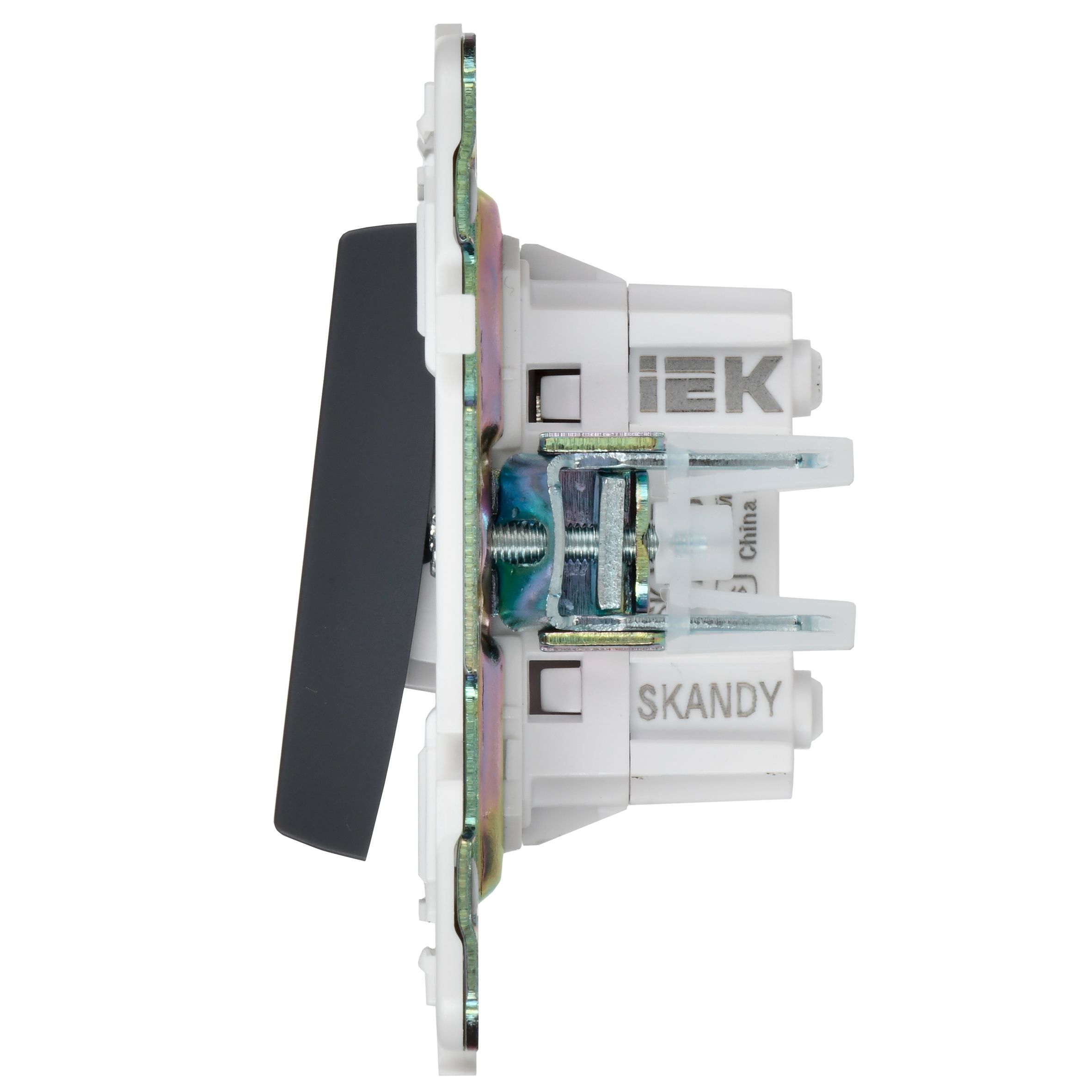 SKANDY Выключатель 2-клавишный перекрестный 10А SK-V06T титан IEK