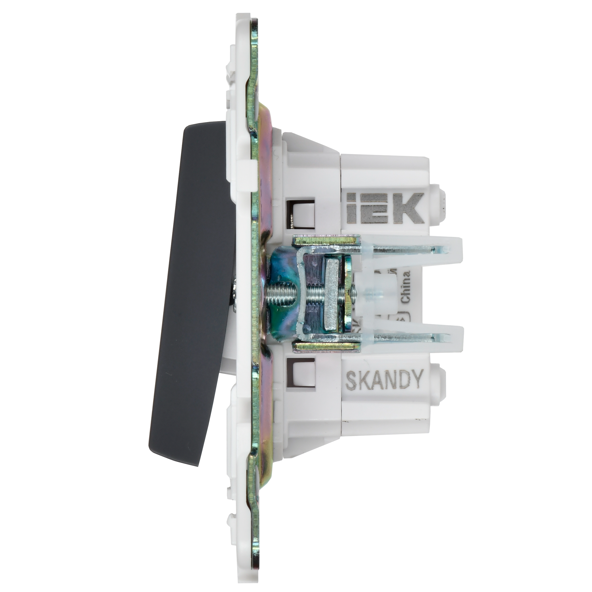 SKANDY Выключатель 2-клавишный перекрестный 10А SK-V06T титан IEK