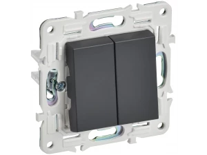 SKANDY Выключатель 2-клавишный перекрестный 10А SK-V06T титан IEK