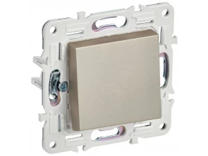 SKANDY Выключатель 1-клавишный проходной 10А SK-V02Sh шампань IEK