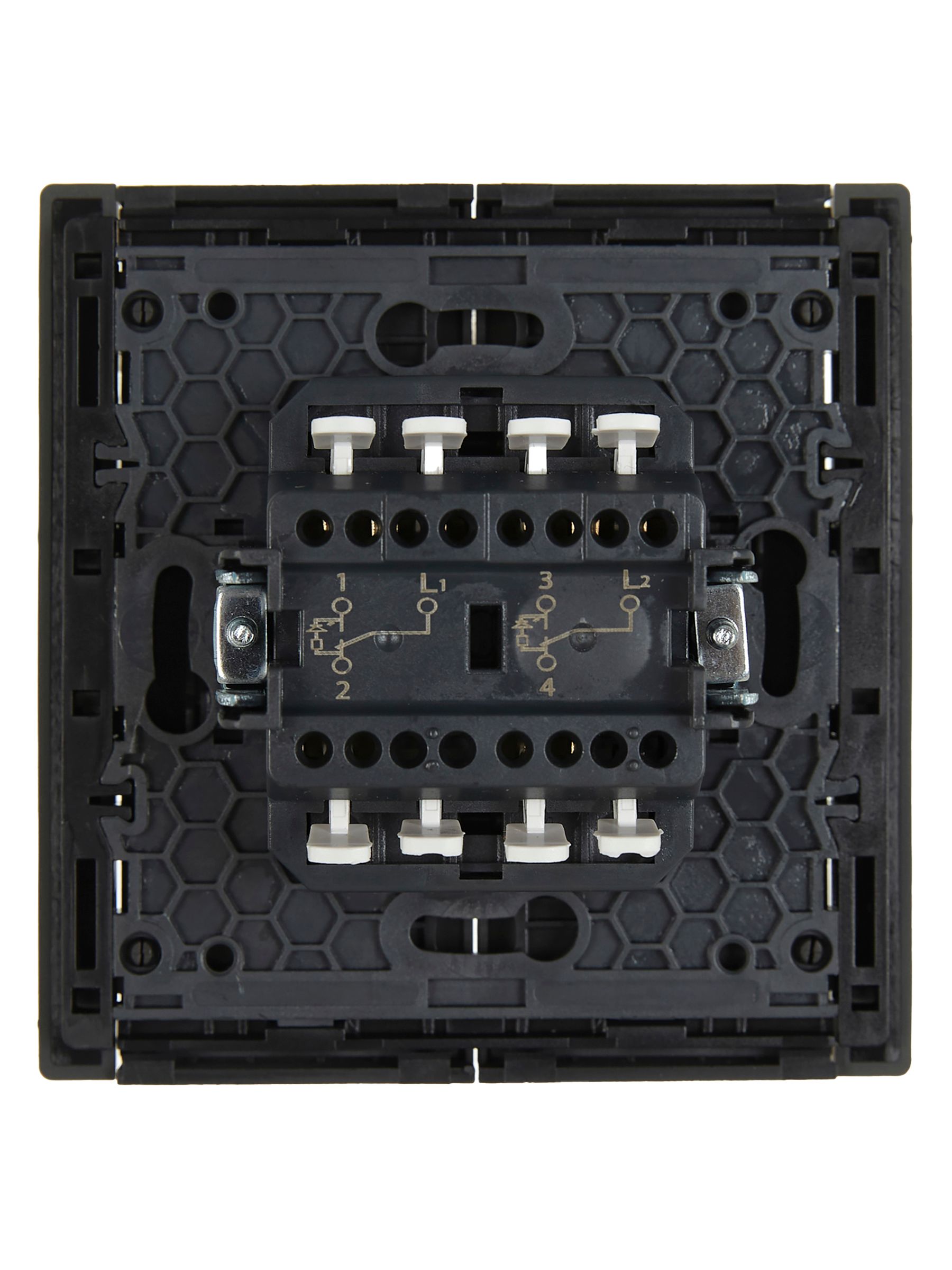 FORTE&PIANO Выключатель 2-клавишный проходной с индикацией 10А FP308 серый IEK