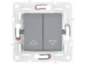 SKANDY Выключатель жалюзи 10А SK-V12Gr серый IEK