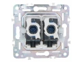 SKANDY Розетка компьютерная двойная RJ45 кат.6 SK-K04Sa песочный IEK