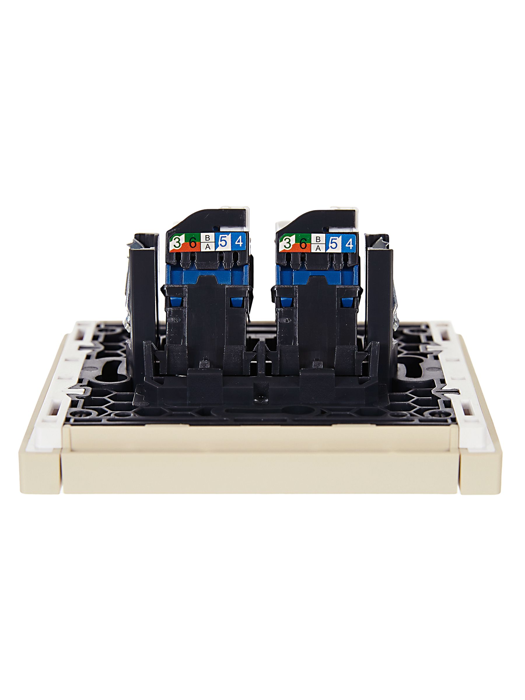 FORTE&PIANO Розетка компьютерная двойная RJ45 кат.6 FP434 ваниль IEK