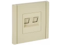 FORTE&PIANO Розетка компьютерная двойная RJ45 кат.6 FP434 ваниль IEK