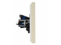 FORTE&PIANO Розетка компьютерная двойная RJ45 кат.6 FP434 ваниль IEK
