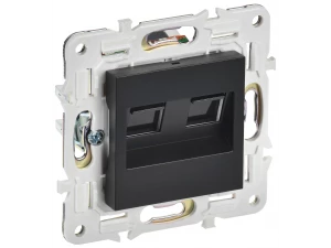 SKANDY Розетка компьютерная двойная RJ45 кат.5E SK-K03Bl черный IEK