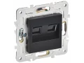 SKANDY Розетка компьютерная двойная RJ45 кат.5E SK-K03Bl черный IEK