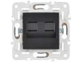 SKANDY Розетка компьютерная двойная RJ45 кат.5E SK-K03Bl черный IEK