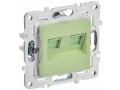 SKANDY Розетка компьютерная двойная RJ45 кат.6 SK-K04G мятный IEK