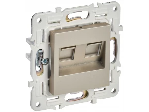 SKANDY Розетка компьютерная двойная RJ45 кат.5E SK-K03Sh шампань IEK