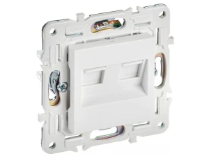 SKANDY Розетка компьютерная двойная RJ45 кат.5E SK-K03W арктический белый IEK