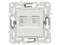 SKANDY Розетка компьютерная двойная RJ45 кат.5E SK-K03W арктический белый IEK