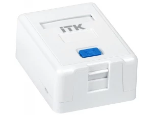 ITK Корпус настенной розетки для установки одного модуля Keystone Jack белый