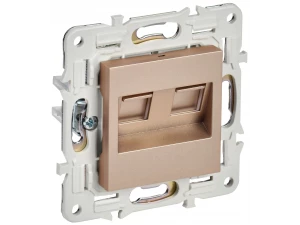 SKANDY Розетка компьютерная двойная RJ45 кат.5E SK-K03Sa песочный IEK