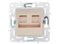 SKANDY Розетка компьютерная двойная RJ45 кат.5E SK-K03Sa песочный IEK