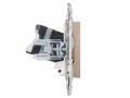 SKANDY Розетка компьютерная двойная RJ45 кат.5E SK-K03Sa песочный IEK