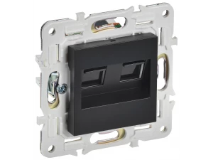 SKANDY Розетка компьютерная двойная RJ45 кат.6 SK-K04Bl черный IEK