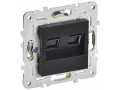 SKANDY Розетка компьютерная двойная RJ45 кат.6 SK-K04Bl черный IEK