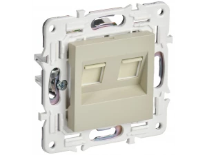SKANDY Розетка компьютерная двойная RJ45 кат.6 SK-K04B бежевый IEK