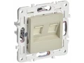 SKANDY Розетка компьютерная двойная RJ45 кат.5E SK-K03B бежевый IEK