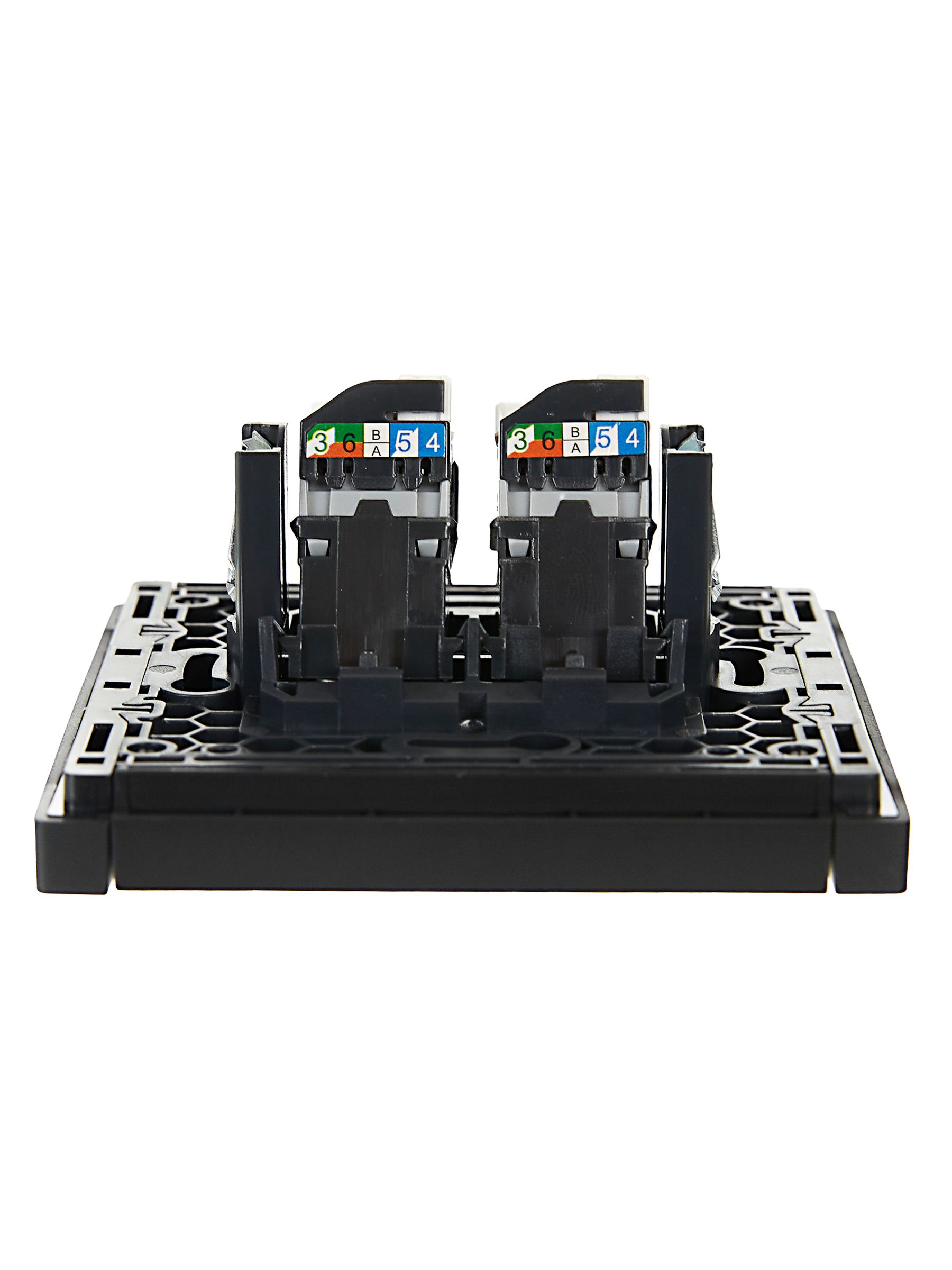 FORTE&PIANO Розетка компьютерная двойная RJ45 категория 5E FP133 черный ИЭК