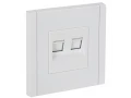 FORTE&PIANO Розетка компьютерная двойная RJ45 категория 5E FP233 белый ИЭК