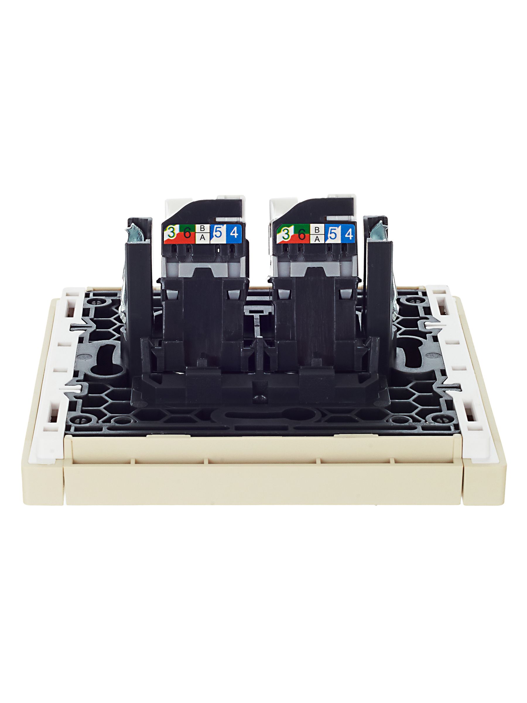 FORTE&PIANO Розетка компьютерная двойная RJ45 категория 5E FP433 ваниль ИЭК