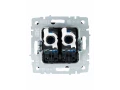 BRITE Розетка компьютерная двойная RJ45 кат.6 РК11-2-БрЧ черный IEK
