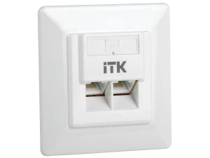 ITK Внутренняя информационная розетка RJ45 кат.6 UTP 2 порта