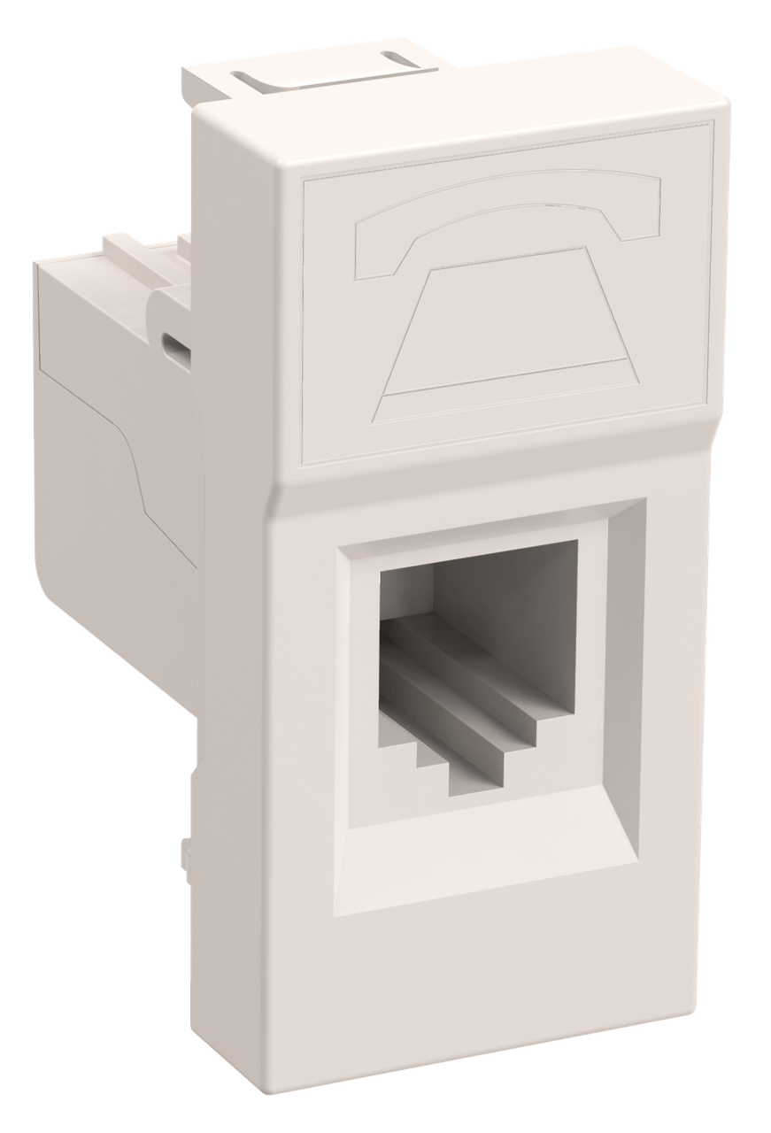 Розетка информационная РКИ-10-00-П RJ-45 UTP кат.5e (на 1 модуль) ПРАЙМЕР белая ИЭК