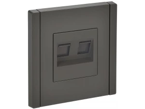 FORTE&PIANO Розетка компьютерная двойная RJ45 кат.6 FP334 серый IEK
