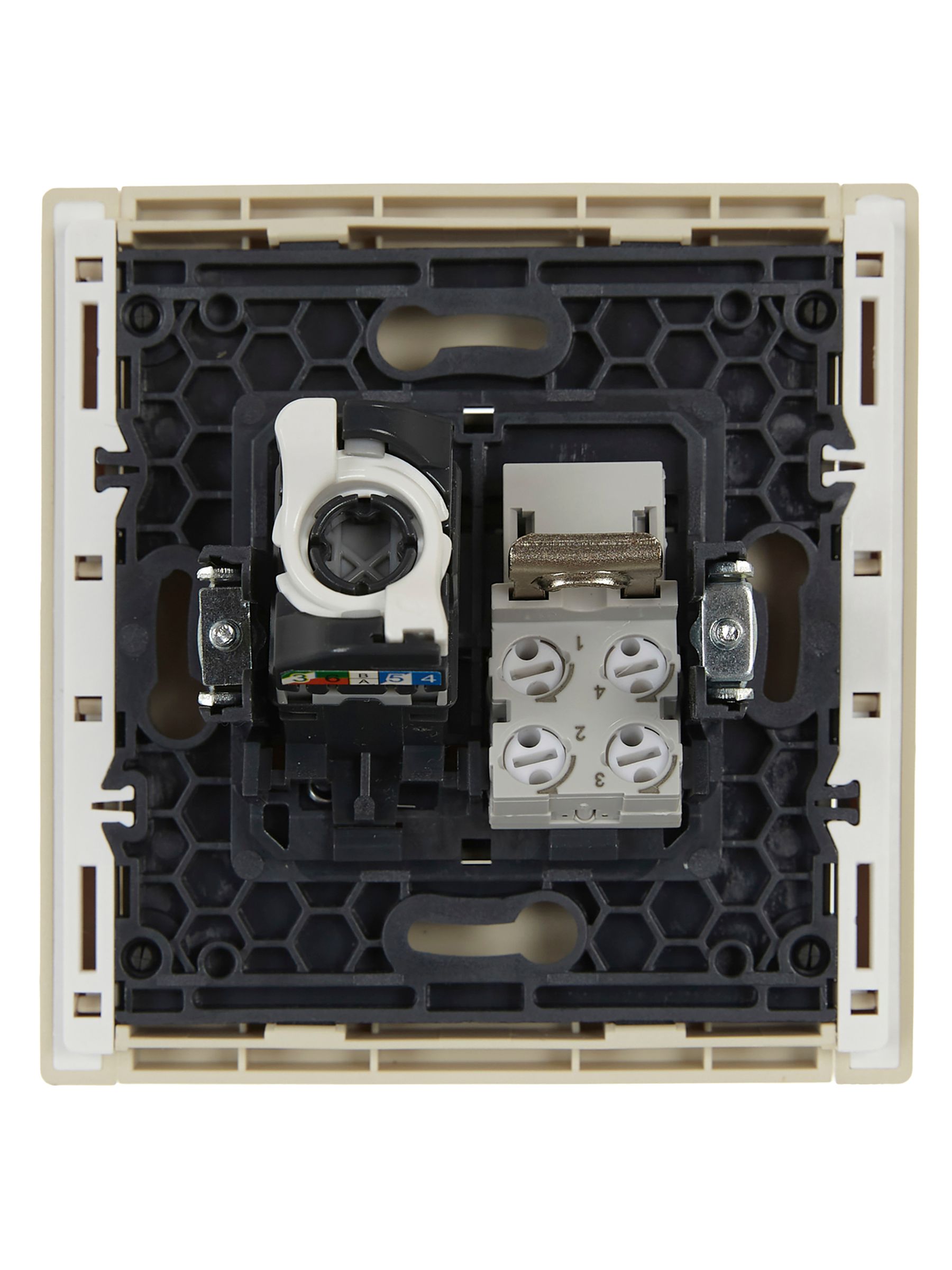 FORTE&PIANO Розетка двойная RJ11+RJ45 кат.5E FP435 ваниль IEK